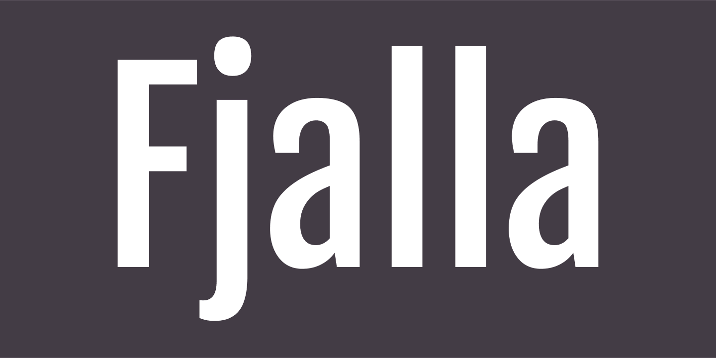 Beispiel einer Fjalla-Schriftart